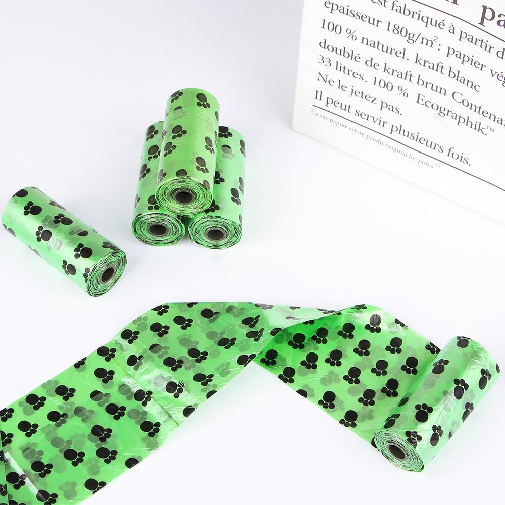 Degradable Poo Refills Scooper Home Supply Plastic 5Rolls/75Pcs Pet Dog Waste Poop Bags Pick