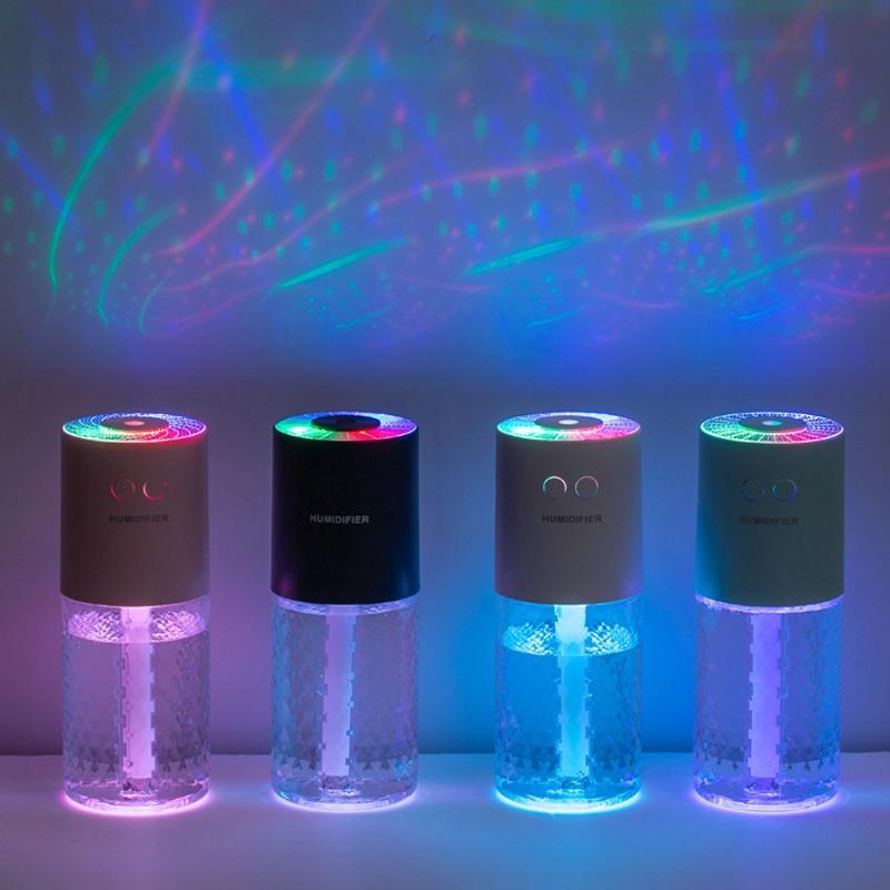 Luftbefeuchter Kristallprojektionslampe Auto Zuhause Ätherisches Öl Diffusor Befeuchter Haushaltszubehör