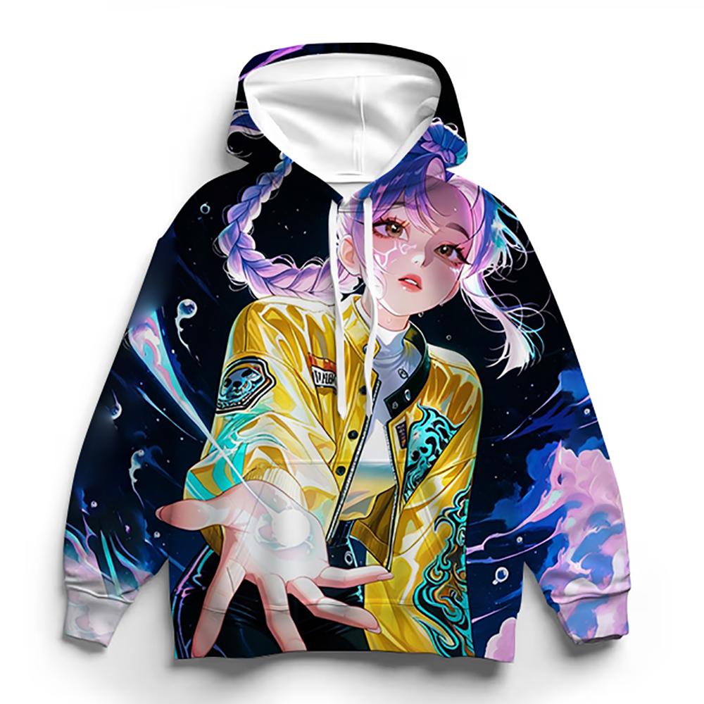 KPop Demon Hunter Huntrix Hoodie Girls Pullover Fashionable and Versatile