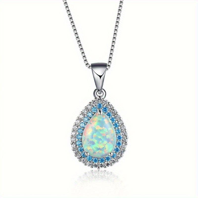 1 Pc Elegant Simple Pendant Necklace With Synthetic Zircon Inlay Boho Vacation Style For Daily Wear Gift-Giving