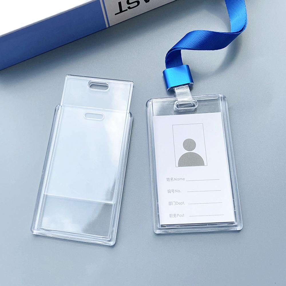 Photo Holder Acrylic ID Holder Transparent Acrylic Holder Portable Bus Card Protective Case For Protective Cover Girls Kids