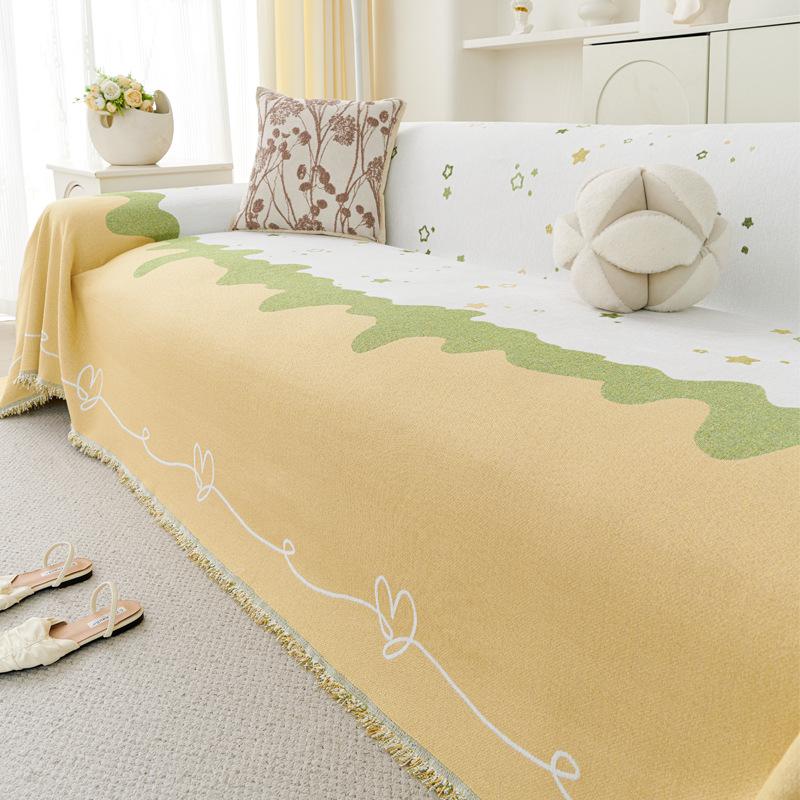 Modern Minimalist Sofa Cover Fabric High Grammage Chenille Four Seasons Universal Sofa Towel Anti Cat Scratch Soft Blanket