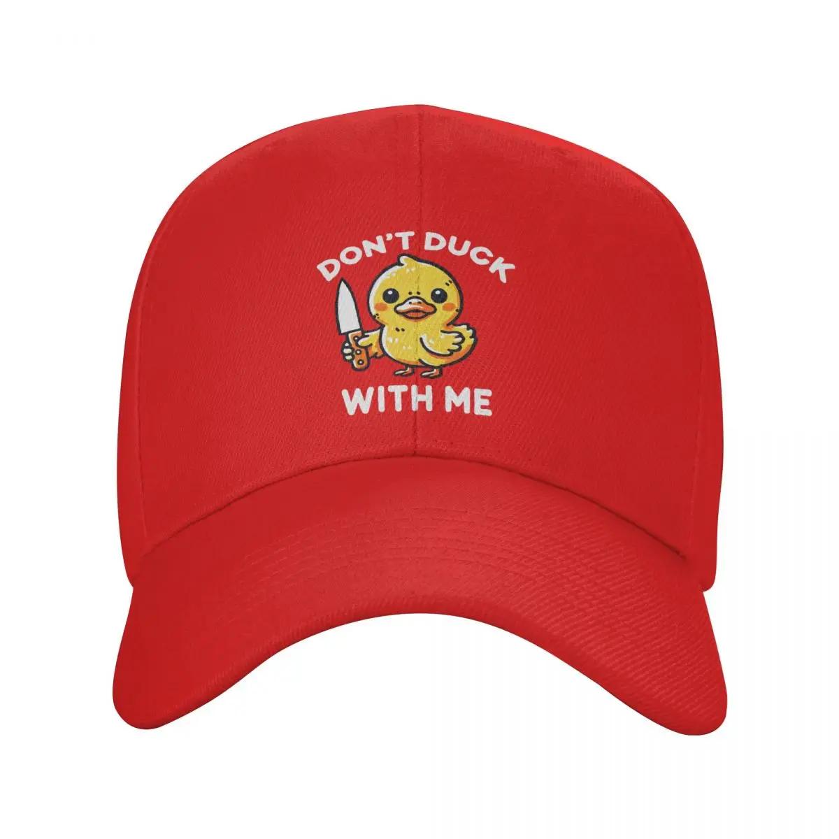 Custom Dont Duck With Me Baseball Cap Women Unisex Breathable Dad Hat Streetwear Snapback Hats Adjustable Cap