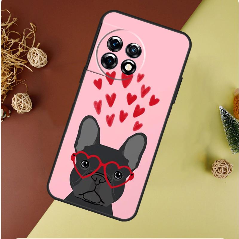 Cute French Bulldog For OnePlus 13 13R 12 12R 11 9 10 Pro 8T 9RT 10T 10R Nord 4 CE 2 3 Lite N20 N30 Phone Case