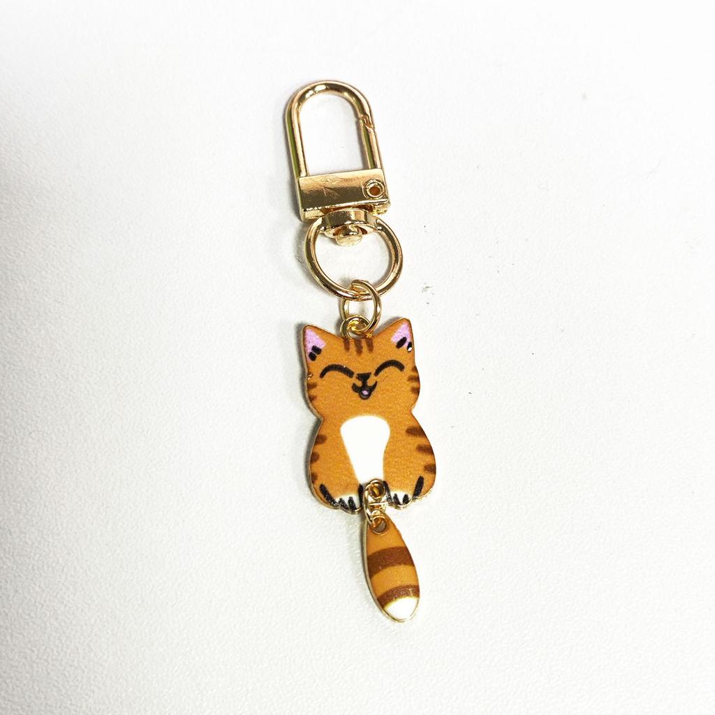 Cat Pendant Selling Cute Fun Cartoon Keyring Kitty Bicycle Car Motorcycle Keychain Metal Accessories Fashion Man Woman Gift