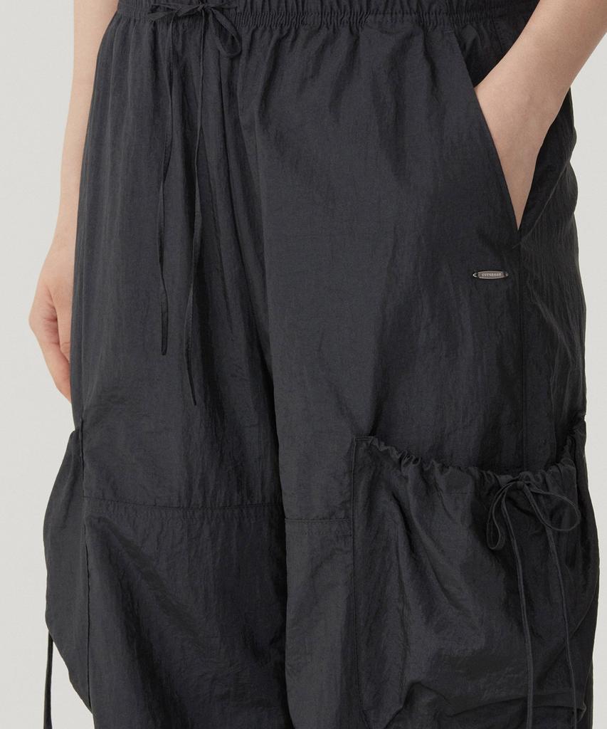 COVERNAT WOMAN String Fluid Cargo Pants Charcoal