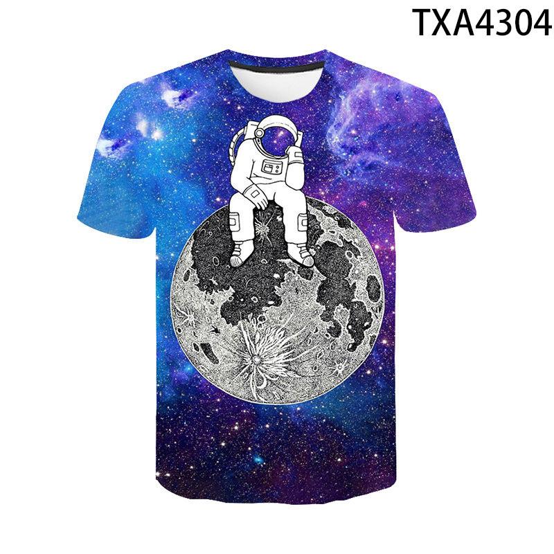 Astronaut Space Milky Way Universe 3D Printed T Shirts Casual Men Women Children Fashion Boy Girl Kids Streetwear Cotton Tops