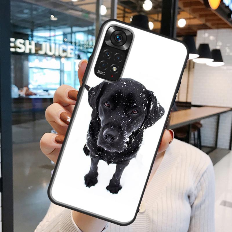 Black Labrador Dog Case For Xiaomi Redmi Note 12 8 9 10 11 Pro Note 12S 11S 10S 9S Redmi 10C 10A 9C 12C Cover