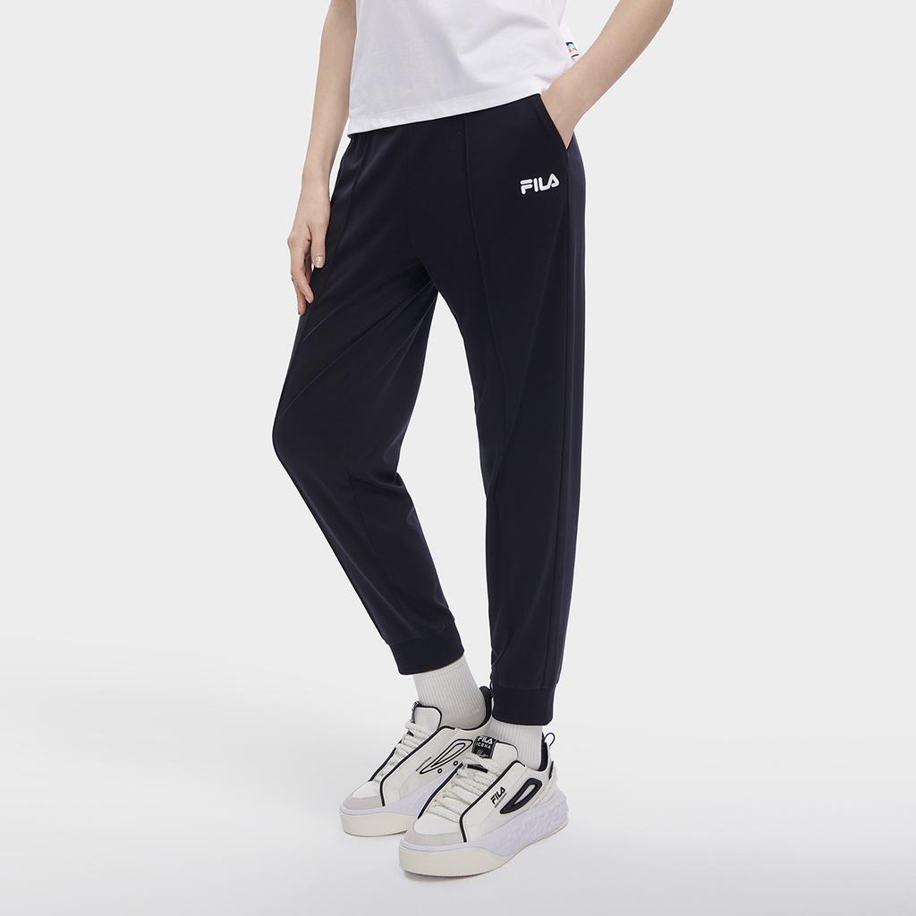 FILA Logo Print Cuffed Knit Sports Pants Women bottoms Legendary-Blue F11W329604F-NV