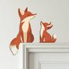 2 Cute Wooden Foxes Door Topper Home Decor Door Frame Decor Little Fox Door Corner Thanksgiving Gift for Mom/Dad Woodland Nursery Art Over the Door