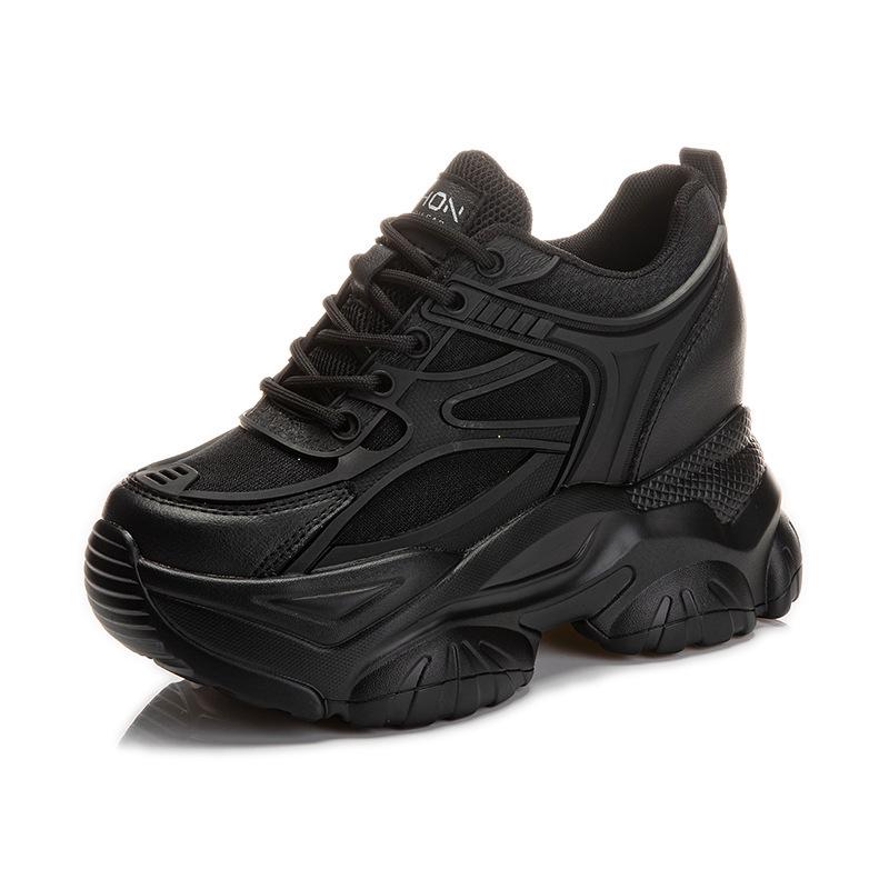 Women's Height-Increasing Dad Sneakers: 8cm Thick Sole, Breathable, Trendy, Casual Sports Shoes for Autumn (A8382)
