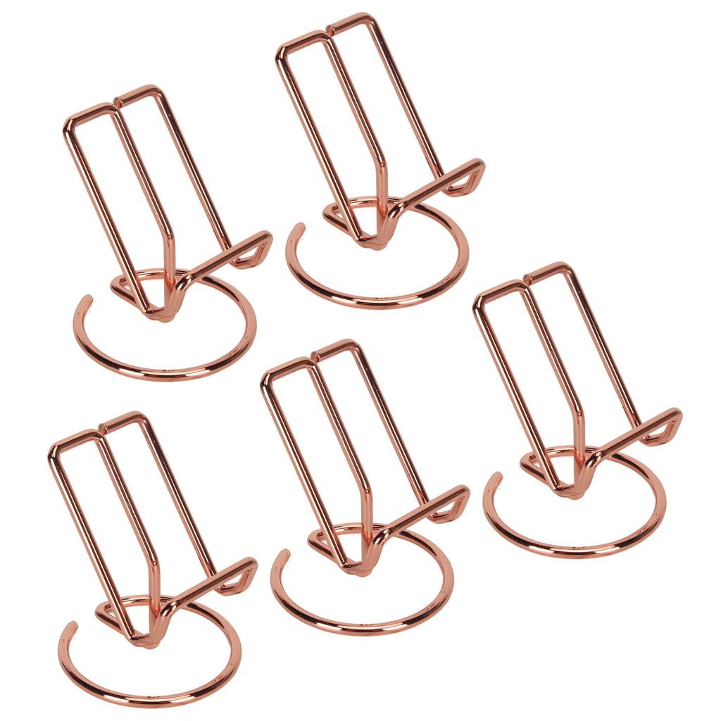 5PCS Cute Metal Cell Phone Stand Stable Ergonomic Perspective Portable Cell Phone Stand for Desk 