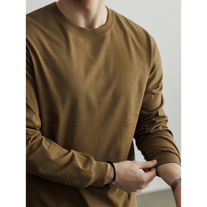 Men's 100% Cotton Long Sleeve Round Neck T-Shirt