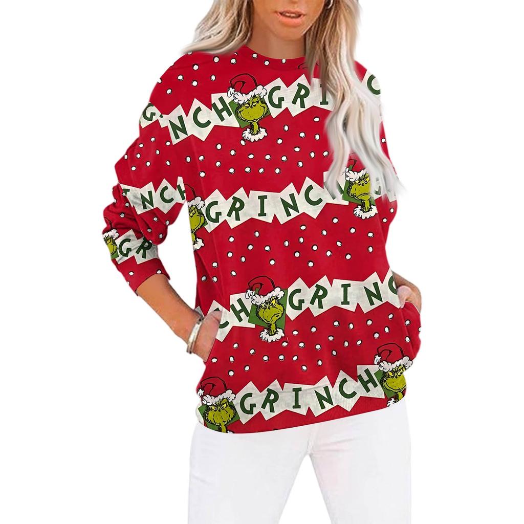 Christmas Sweatshirts For Women Sweater Cute Shirt Fall Pullover Top