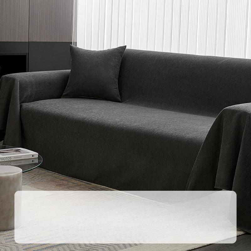 Solid Color High-Grade Rock Sofa Towel Chenille Anti-Scratching Sofa Cover All-Inclusive Universal Cover Non-Slip Mat Cover Cloth