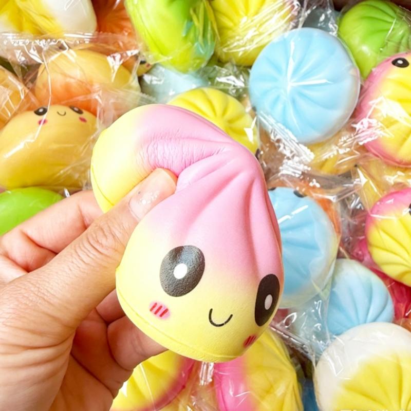 Cute Steamed Bun Soft Rebound Squeeze Toy Soft Slow Rising Adults Stress Relief Sensory Toy Gifts Home Office
