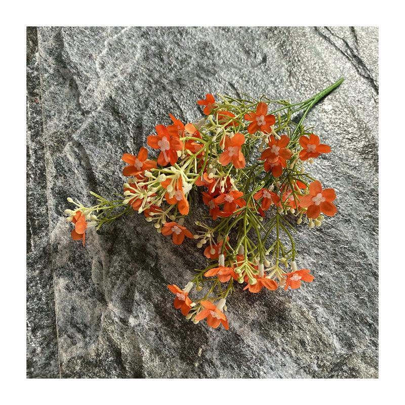 Silk 5 Stem Orchid Floral Arrangement For Living Room And Event Decoration Gift