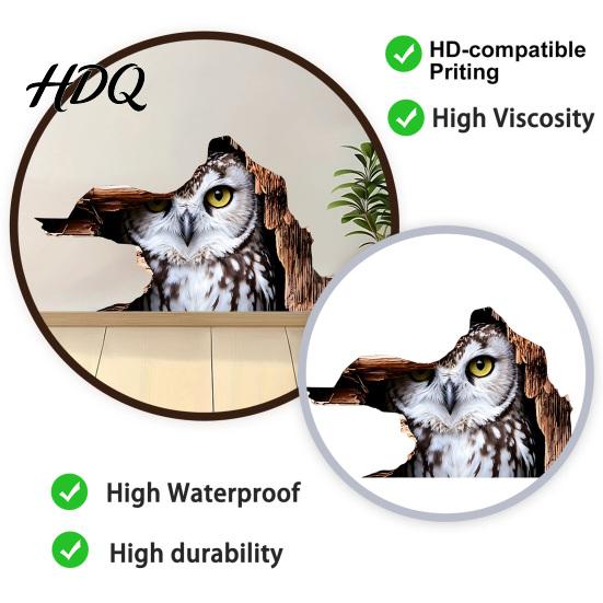 Аксессуары для DIY Украшения Комнаты 3D Наклейка на Стену с Дырой Животное Реалистичная Мышь Енот Тигр Лиса на Снимаемых Наклейках Наклейки Забавные Снимай И