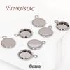 6/8/10mm Cabochon Base Tray Bezels Blank Setting For DIY Blank Pendant Trays Supplies For Jewelry Making Accessories