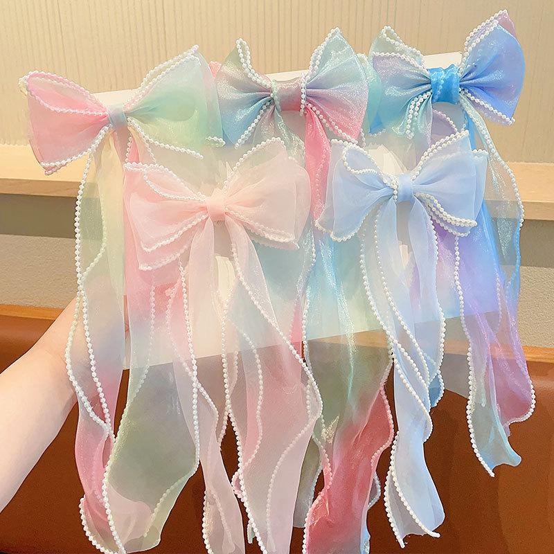 

Girls Bow Hairpin Ribbon Clip - Princess Style Hair Accessories