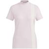 Golf Big Adidas Short Sleeve Mock Neck Clear [Adidas Golf] Shirt, Logo, Shirt, Women's, Pink, J/S