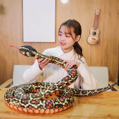 Snake Plush Toy Realistic Colorful Snake Plushie Educational Stuffed Doll Home Office Bedroom Decoration Prank Prop Kids Adults Christmas Gift