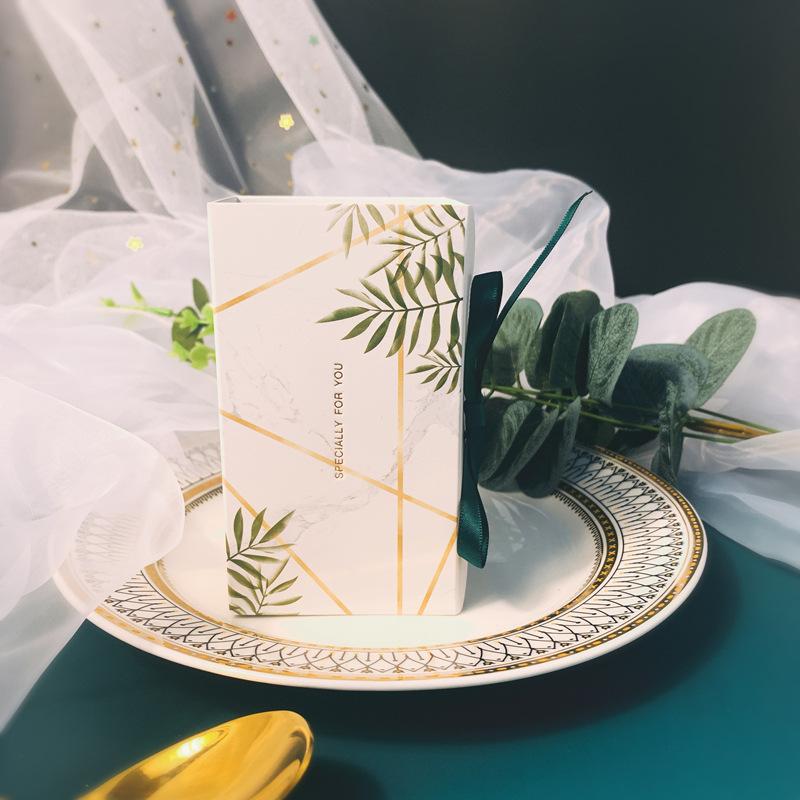 1pcs Candy Box Paper Christmas Gift Packaging Boxes With Ribbon For Wedding Favors And Birthday Party Decorations Supplies