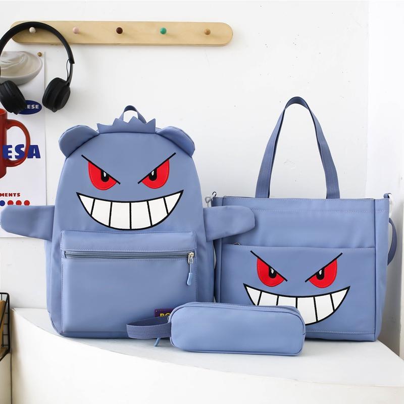Three-piece Backpack Schoolbag For Primary And Middle School Students Large-capacity Backpack