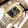 Luxury Square Male Watch Waterproof Luminous Date Week Quartz Watches For Men Stainless Steel Fashion Men's Clock Reloj
