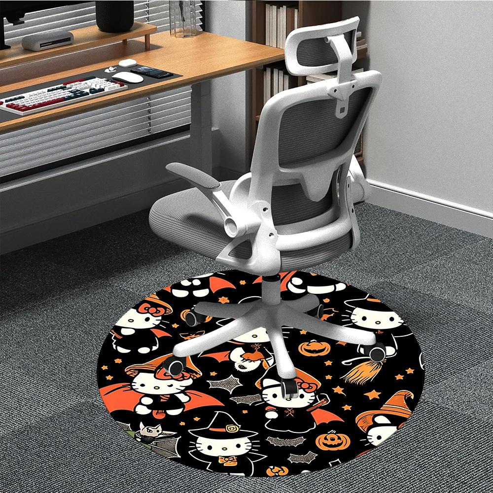 

1pc Halloween Hello KittyChair Carpet for Office, Non-slip, Soft and Durable Office Rug for Interior Decoration, Perfect for Office yy250925222 80cm by 80cm