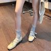 Fashion Buckle Strap Shoes Woman Flats Bow-Knot Low Heels Dress Ballerinas Butterfly New Retro 2025 Rubber Rome PU Butterfly-knot