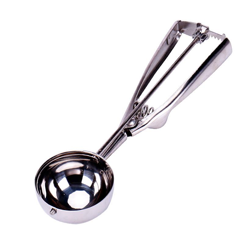 

Совок для мороженого из нержавеющей стали, пружинная ручка, картофельное пюре, арбузный шарик, совок для мороженого, форма для дома, кухни, аксессуары, гаджеты L серебряный