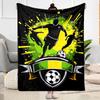 1 Stück Fußball-Decke Bequem Weich Leicht Alle Jahreszeiten Mehrzweck-Decke Reisen Camping Picknicks Sofa Büro Bett Wohnzimmer Geschenk Freunde