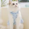 Spring and summer thin daisy skirt lace collar cat and dog clothing two-legged casual wear
