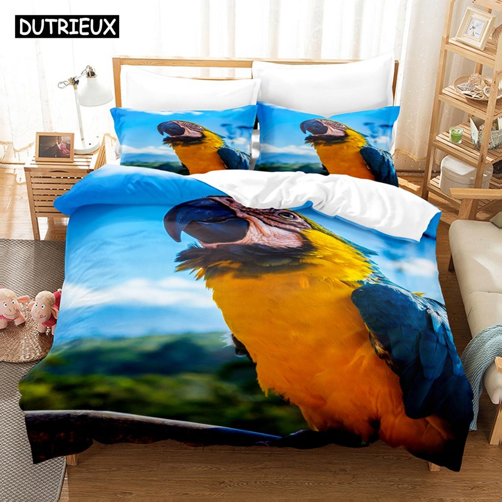 3D The Parrot Bedding Sets Duvet Cover Set With Pillowcase Twin Full Queen King Bedclothes Bed Linen