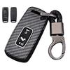 LETINGFAR Key Case for Honda, Smart Key Case, Key Cover, Carbon Fiber, ABS Plastic,