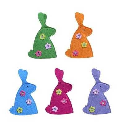 10Pieces Easter Bunnies Eggs Holder 18x10.50cm Fabric Eggs Covers Eggs Sleeve For Home Decoration Party Table Setting
