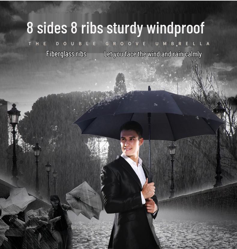 Jieguo Windproof Automatic Golf Umbrella - Large Dual-Use, Sun & Rain Protection for Two, Customizable Print LOGO