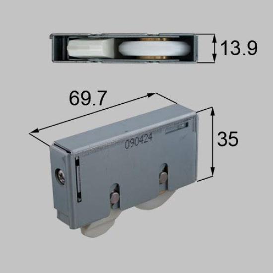 LIXIL TOSTEM Adjustable Door FNMZ434 Roller, Silver,