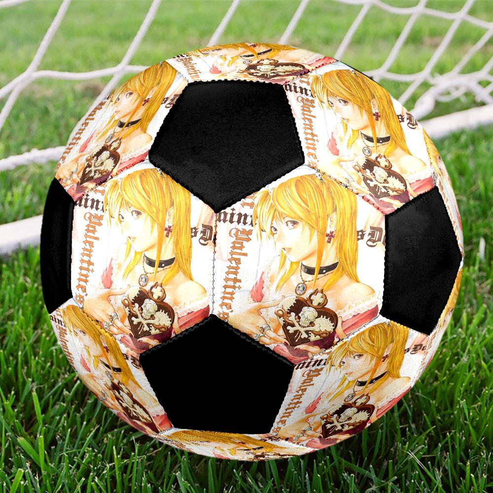 Soccer Ball Colorful Machine Stitched PVC Size 5 Team Training Competition Ready Durable High-Bounce Cool Sports Gift