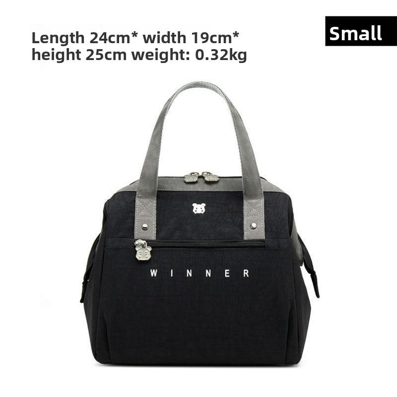 

Insulated Tote Bag Lunch Bag Lunch Bag Bento Bag Handheld High Appearance Lunch Bucket Aluminum Foil Lunch Bag for Elementary School Students Hand чёрный