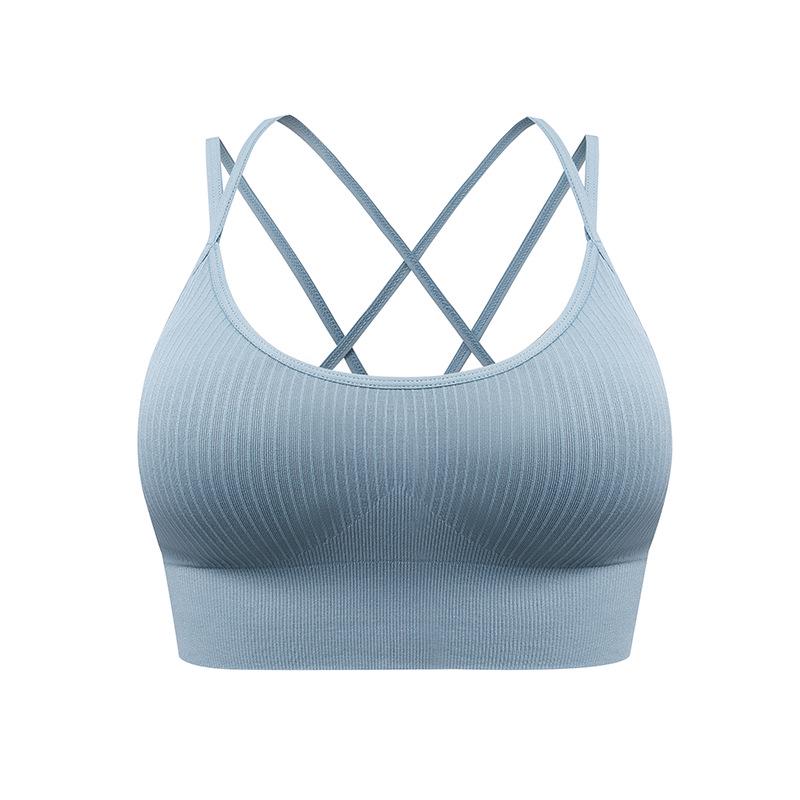 Plus Size Criss-Cross Back Sports Bra for Women - Shockproof, Casual, Fitness, Running, Yoga