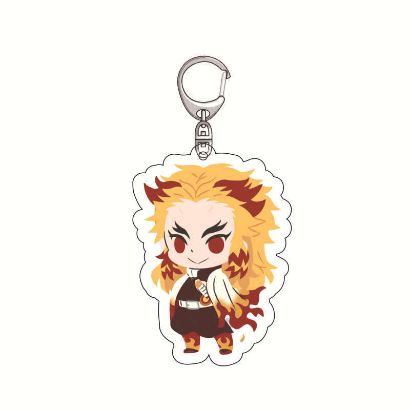 Anime Demon Slayer Acrylic Keychain Series Ingenious Pendant Tanjiro Kamado Nezuko Zenitsu Agatsuma Accessories Present for Fans