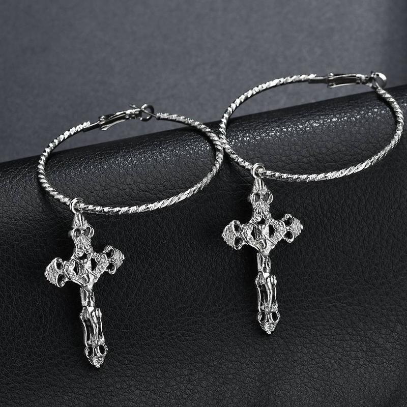 Cross Earrings for Women Cross Pendant Earrings Drop Earrings Vintage Jewelry Accessories