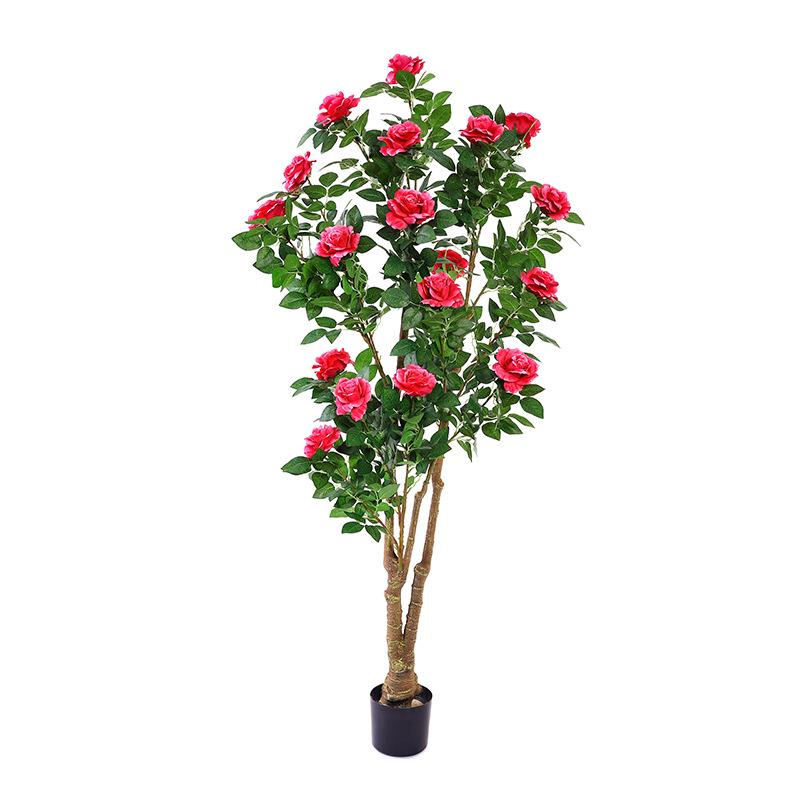 Artificial Potted Rose Peony Flower - Indoor Decorative Bonsai Plant