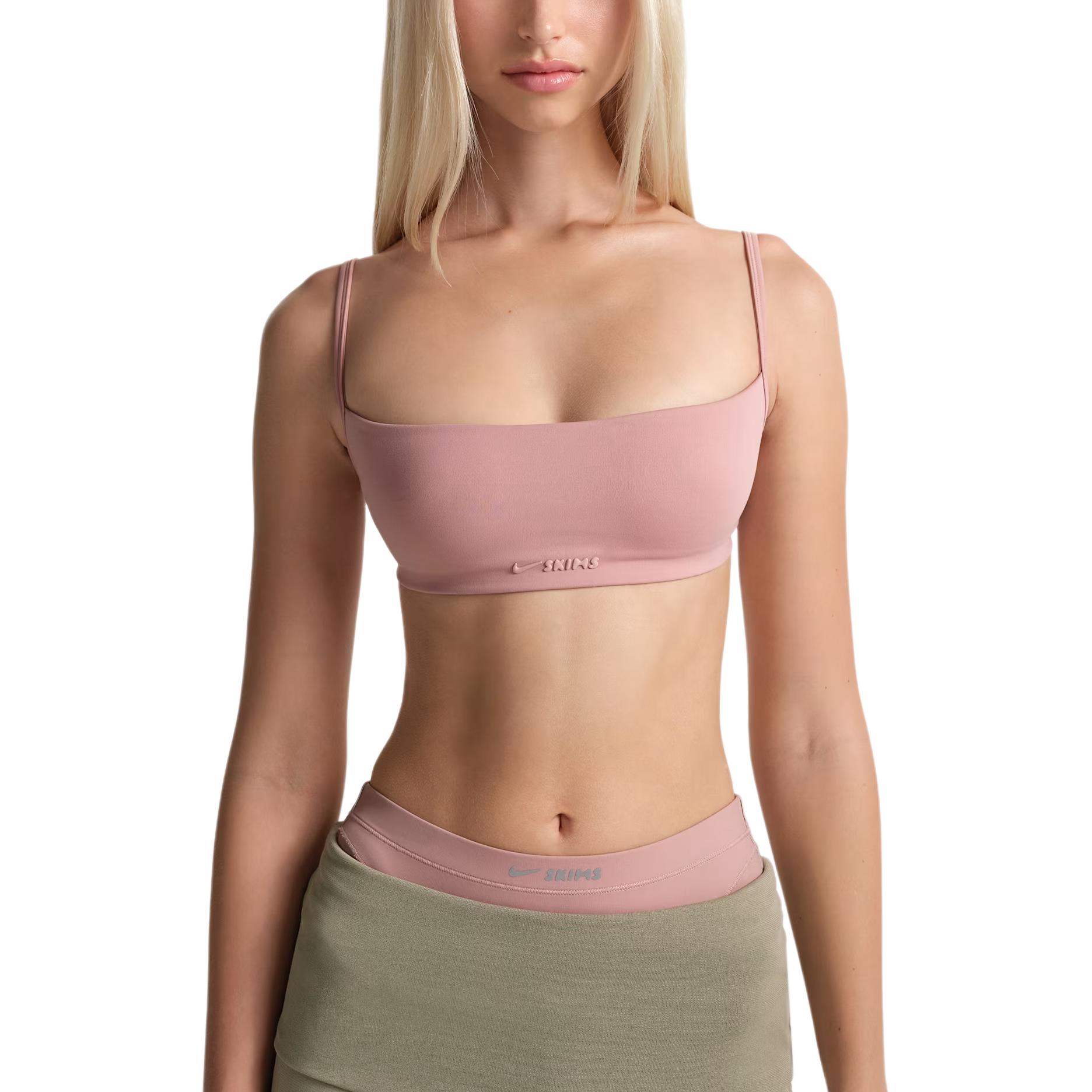Nike × SKIMS Matte Thin-Strap Micro Bra Lightweight Breathable Solid Moisture-Wicking Sports Bra Women underwear BASPT9482W-HIM S
