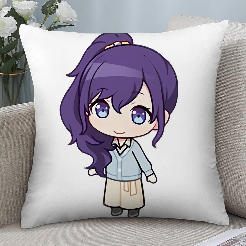 A-Asahina Mafuyu Chibi Pillow Case 3D Print Polyester Fiber 40*40 Cm Home Sofa Throw Pillow Cover Decoration Festival Gift