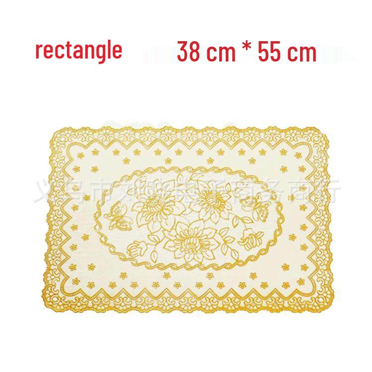 High-Quality PVC Hot Stamping Table Mat and Coaster, Coffee Table Placemat, 38cm x 55cm.