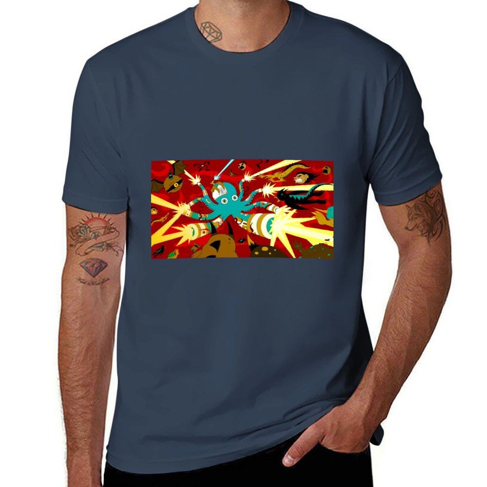 Cyborg Octopus Tshirt Stretch Fabric Comfort Tshirt S