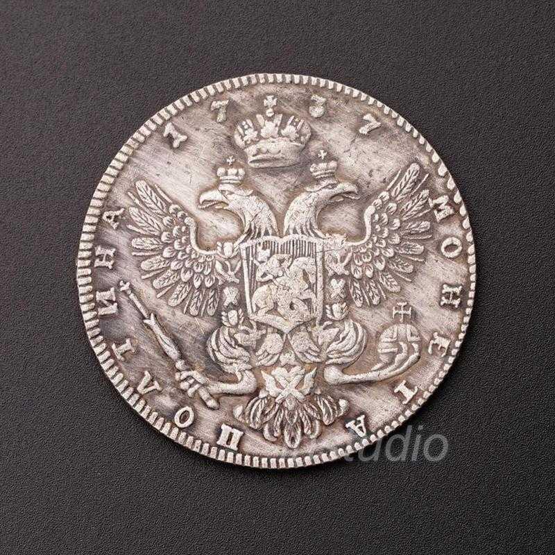 Antique Creative Gift, Russian 1737, Queen Silver Coin, Catherine II, Coin, Retro, Home Small Gift